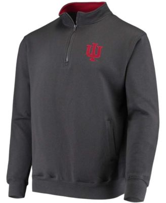 Men's Charcoal Indiana Hoosiers Tortugas Logo Quarter-Zip Pullover Jacket