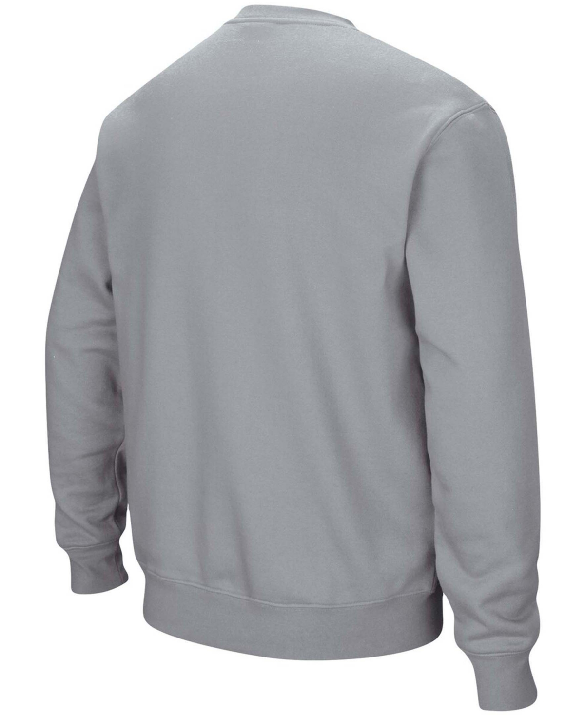 Colosseum Men's Heather Gray Brown Bears Arch Logo Tackle Twill Pullover Sweatshirt In Heather Gray