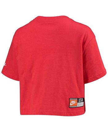 Lids Kansas City Chiefs Nike Women's High Hip Fashion Cropped Top - Red