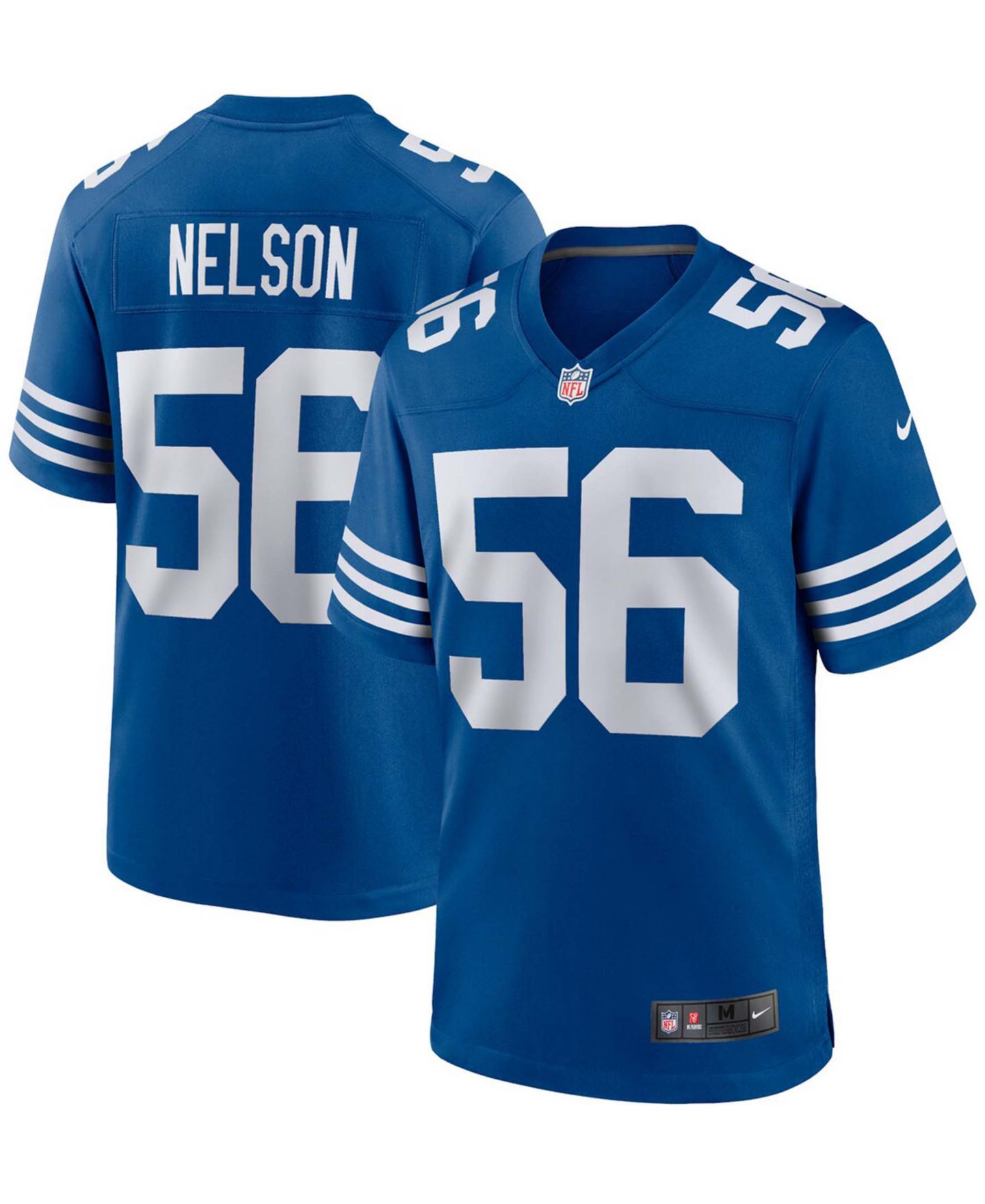 Мужской топ Nike Quenton Nelson Indianapolis Colts Alternate Game Jersey, цвет: Королевский синий — фото 1