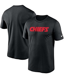 Men's Black Kansas City Chiefs Wordmark Legend Performance T-shirt