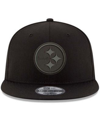 Men's Black Pittsburgh Steelers Black On Black 9Fifty Adjustable Hat