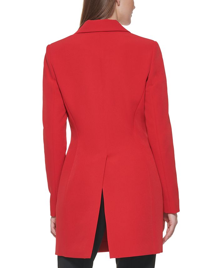 Calvin Klein Women's Long Velvet Blazer Medium Red Size 12