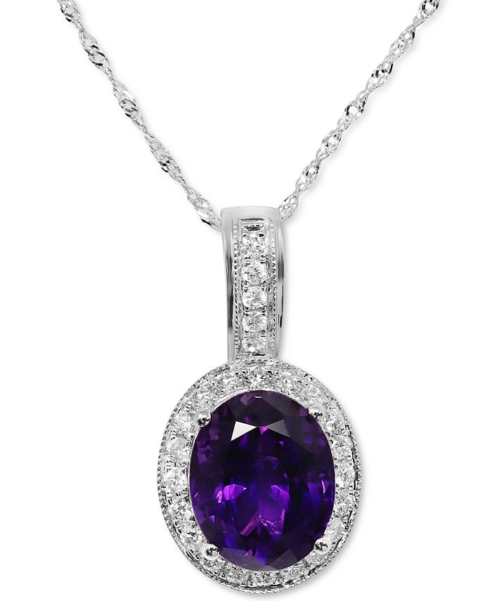 Amethyst necklace store macys