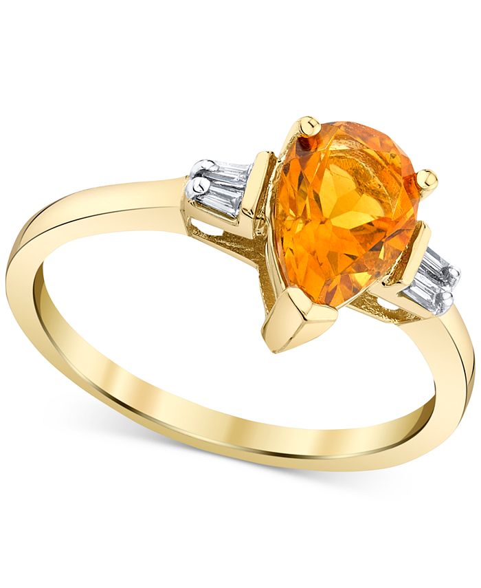 Macy's outlet citrine ring