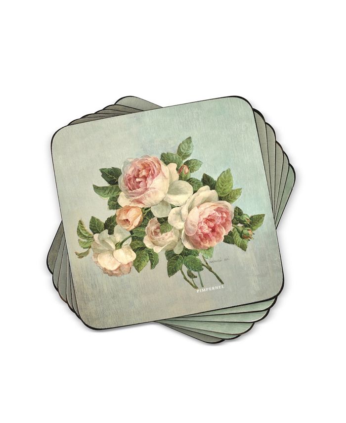 Pimpernel Antique Roses Coasters, Set of 6 & Reviews Bar & Wine