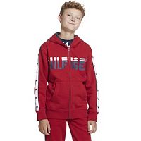 Tommy hilfiger tape zip hoodie hotsell