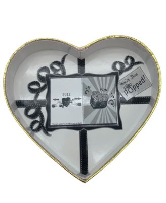 Rosepops Pop-Up Heart Shaped Real Grape Soda Roses with Trio of Loving Charms, Box of 13