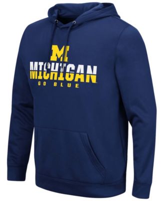 Men's Navy Michigan Wolverines Lantern Pullover Hoodie
