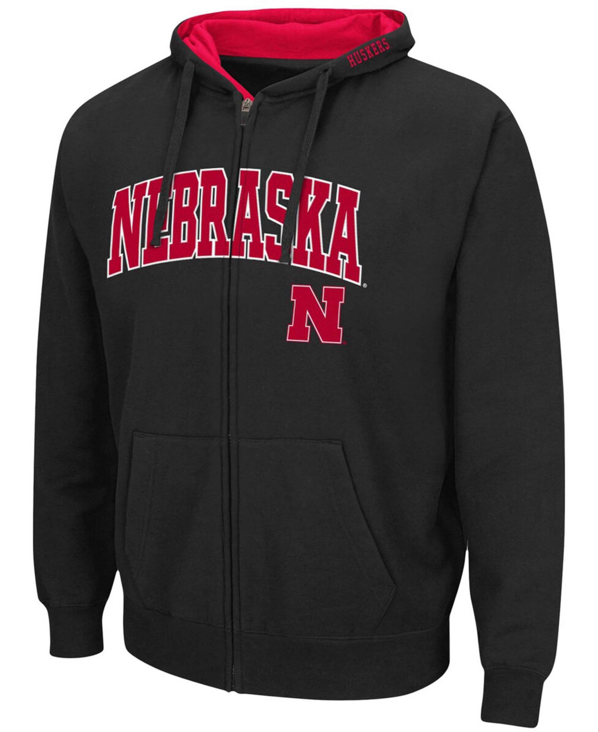 Shop Colosseum Men's Black Nebraska Huskers Arch Logo 3.0 Full-zip Hoodie