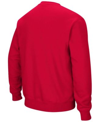 Men's Ohio State Buckeyes Team Arch Logo Tackle Twill Pullover Sweatshirt