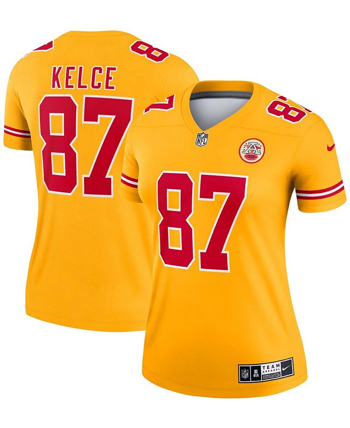 Nike Women's Travis Kelce Gold-Tone Kansas City Chiefs Inverted Legend  Jersey - Macy's