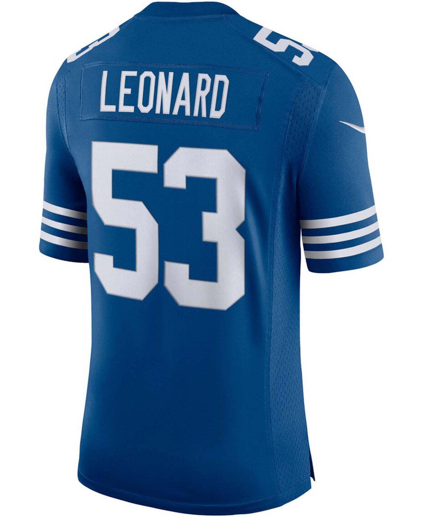 Мужской топ Nike Darius Leonard Royal Indianapolis Colts Alternate Vapor Limited Jersey — фото 2