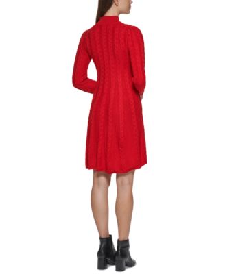 Jessica Howard Petite Mock Neck Cable 