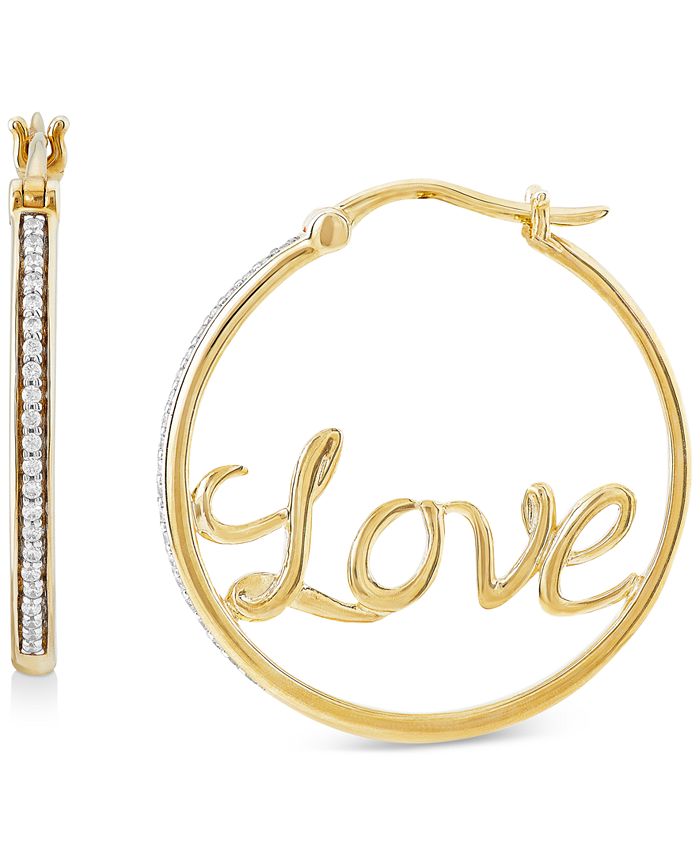 Macy's Swirl Heart Hoop Earrings in 14k Gold - Macy's