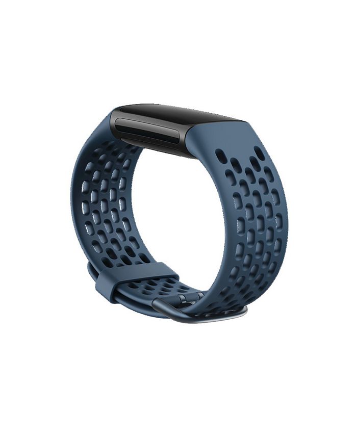Fitbit Charge 5 Deep Sea Silicone Sport Band, Small - Macy's