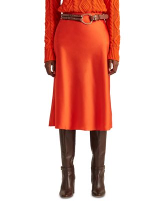 ralph lauren orange skirt