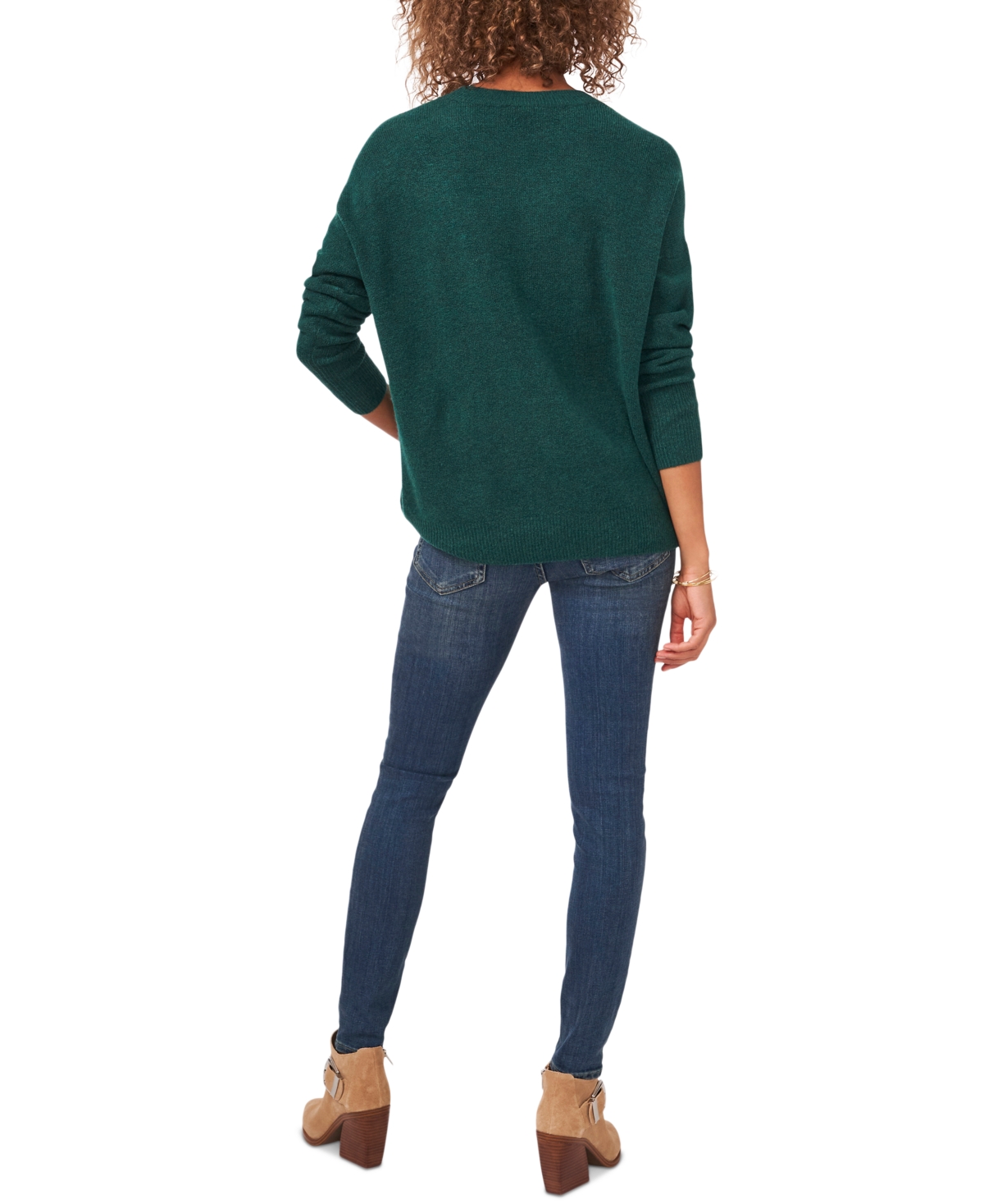 Vince Camuto Cozy Long Sleeve Extend Shoulder Sweater In Wise
