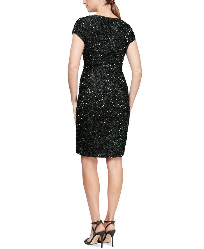 SL Fashions Cap Sleeve Sequin Sheath Dress - Macy's