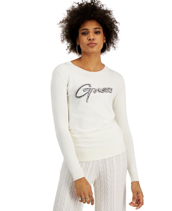 GUESS Ada Embellished Sweater - Macy's