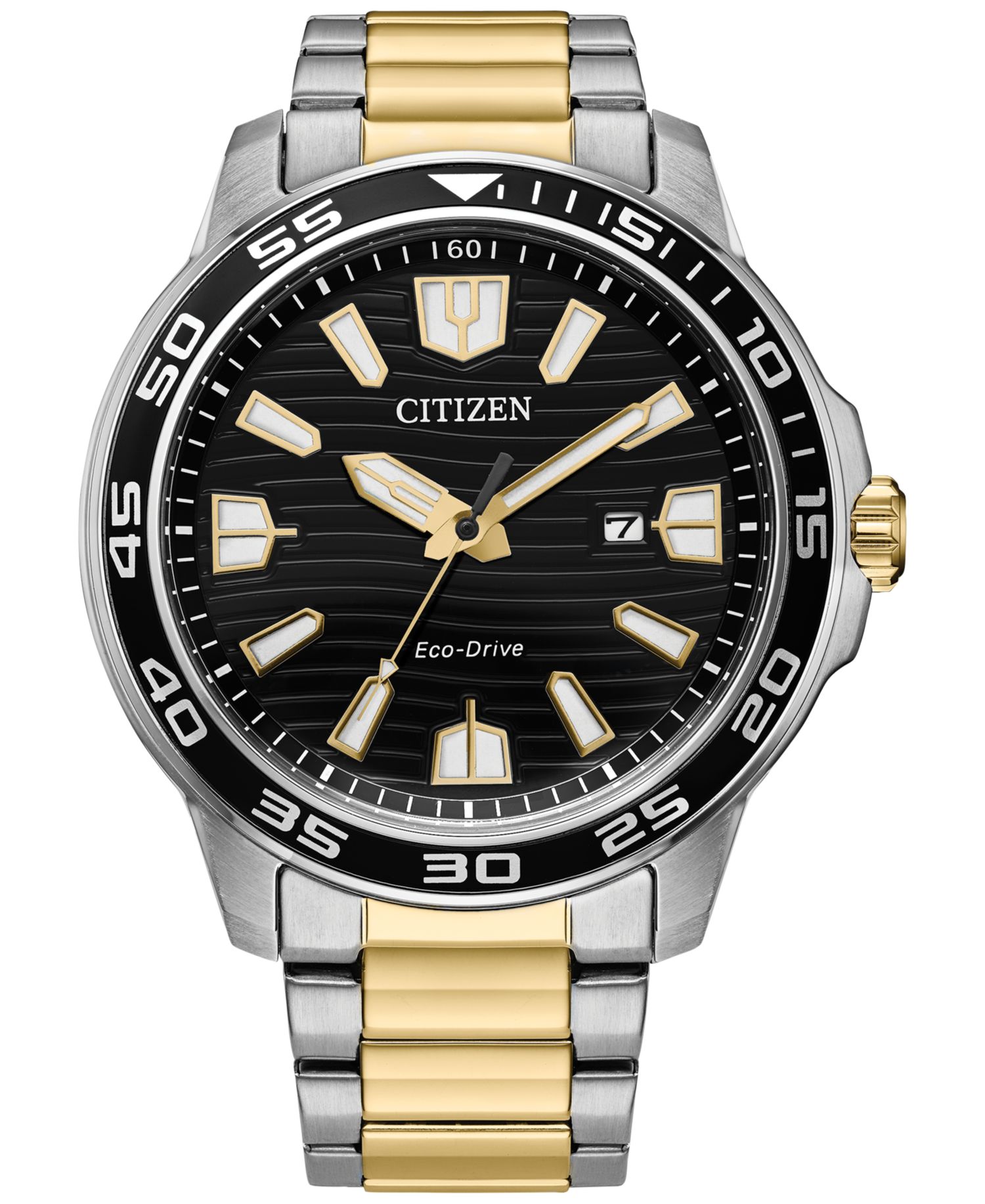 Men's Sport Two-Tone Stainless Steel Bracelet Watch 45mm