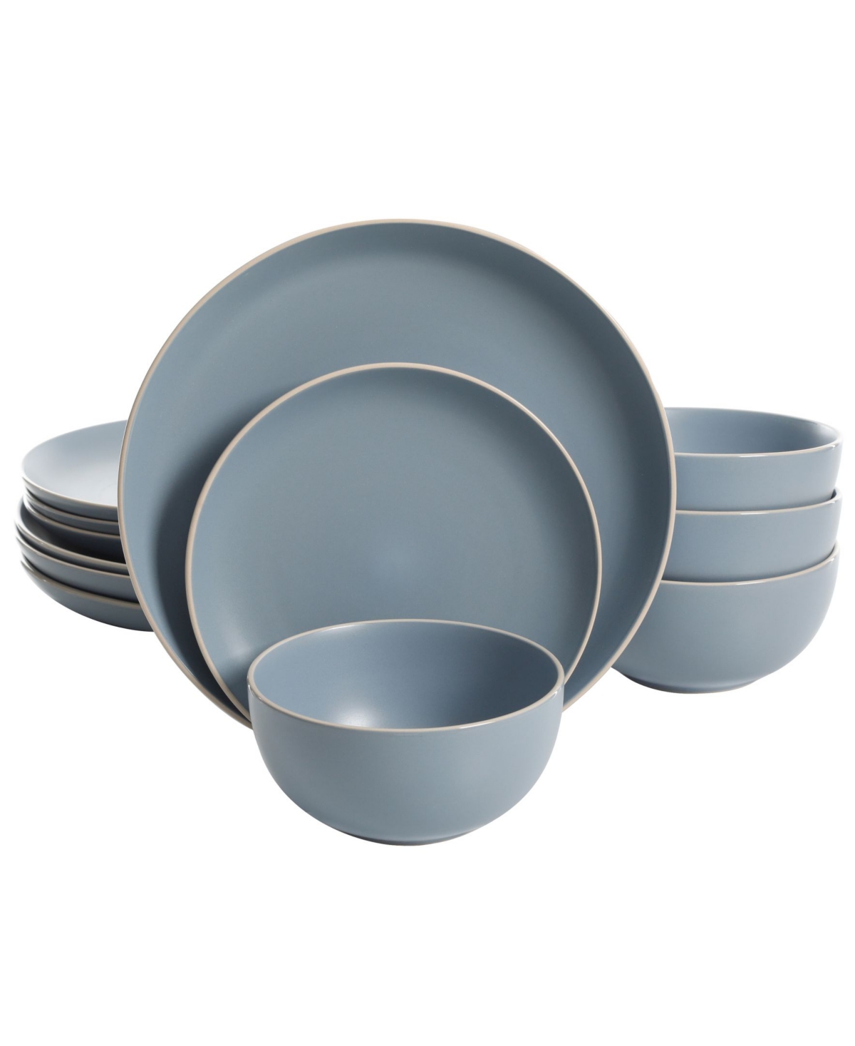 Home Rockaway 12-Piece Dinnerware Set, Service for 4 - Blue