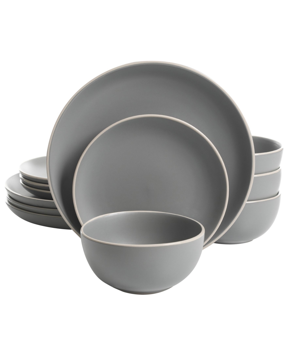 Home Rockaway 12-Piece Dinnerware Set, Service for 4 - Blue