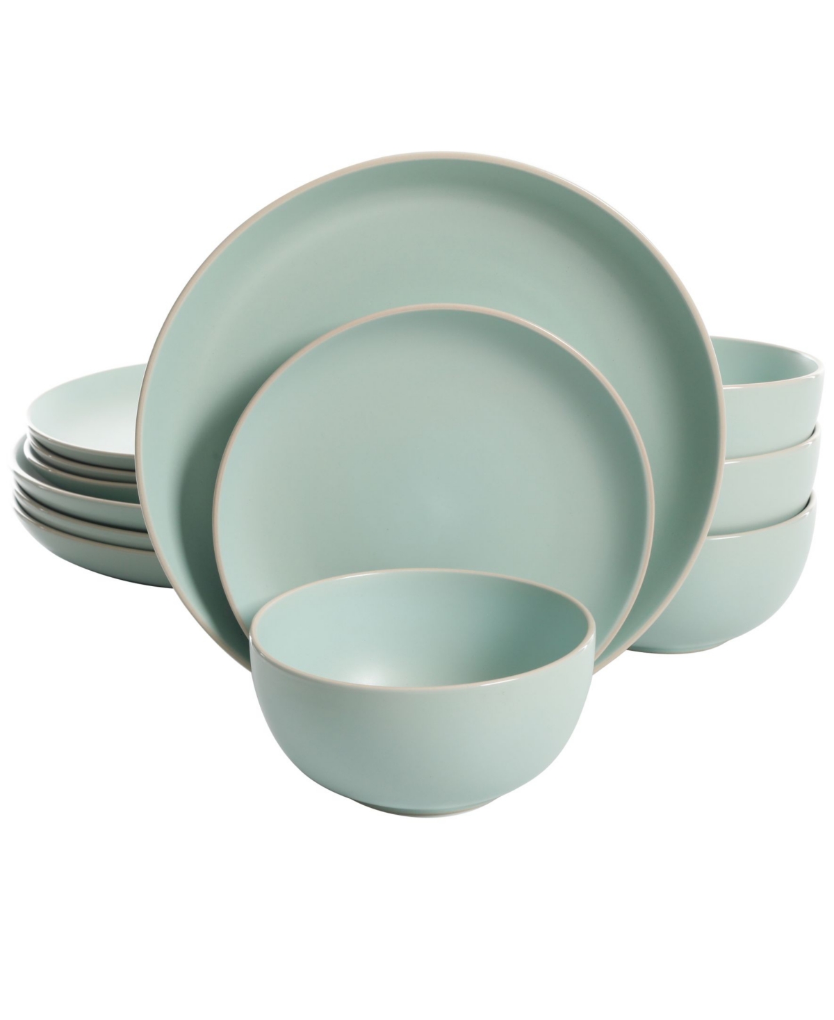 Home Rockaway 12-Piece Dinnerware Set, Service for 4 - Blue