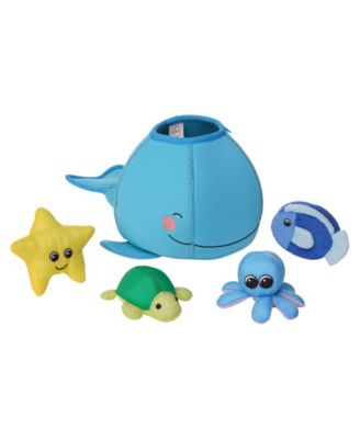 Manhattan Toy Company Whale Floating Spill and Fill Bath Toy Set, 5 Piece