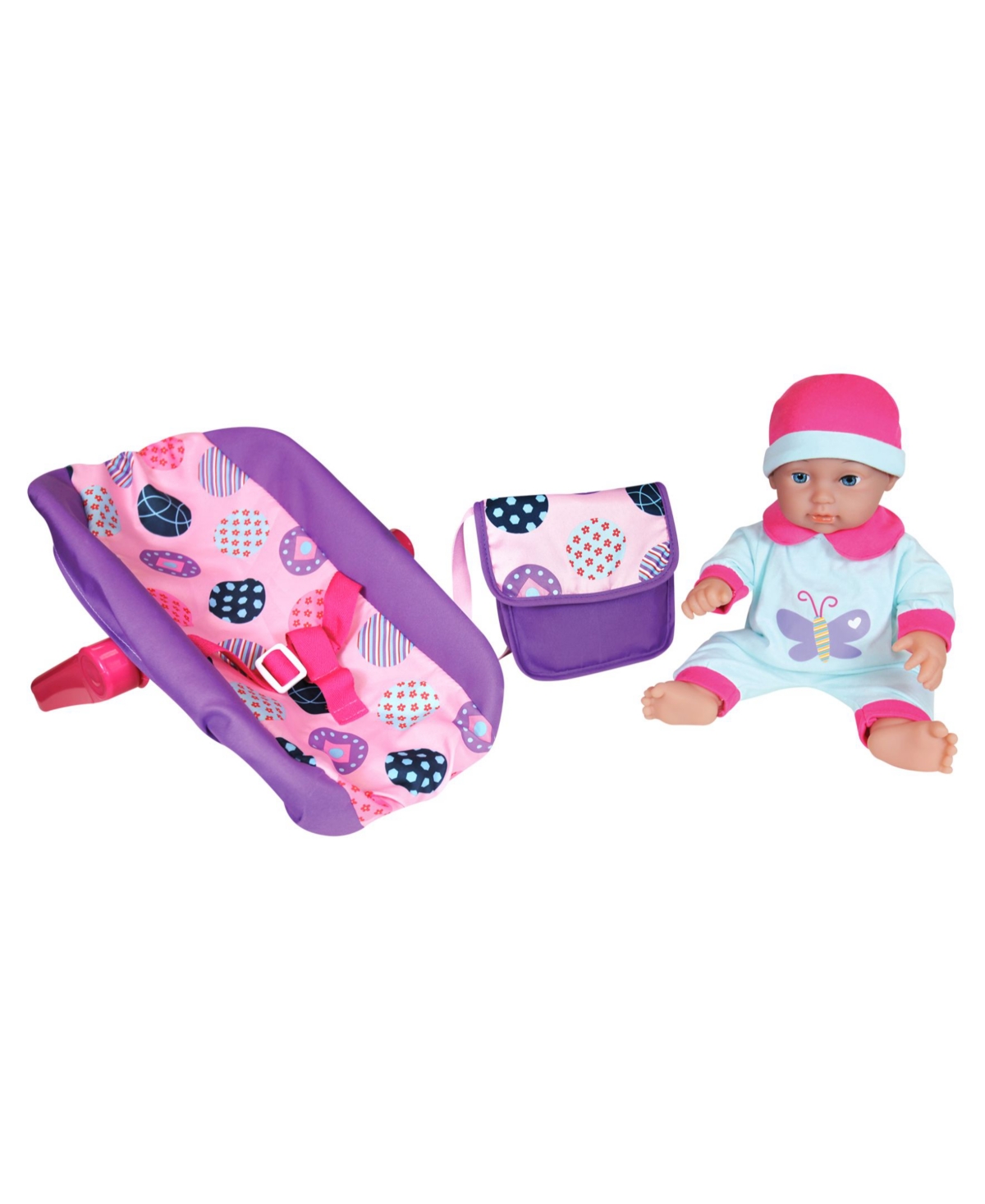 Lissi Dolls Baby Doll Travel Play Set, 3 Piece In Multi