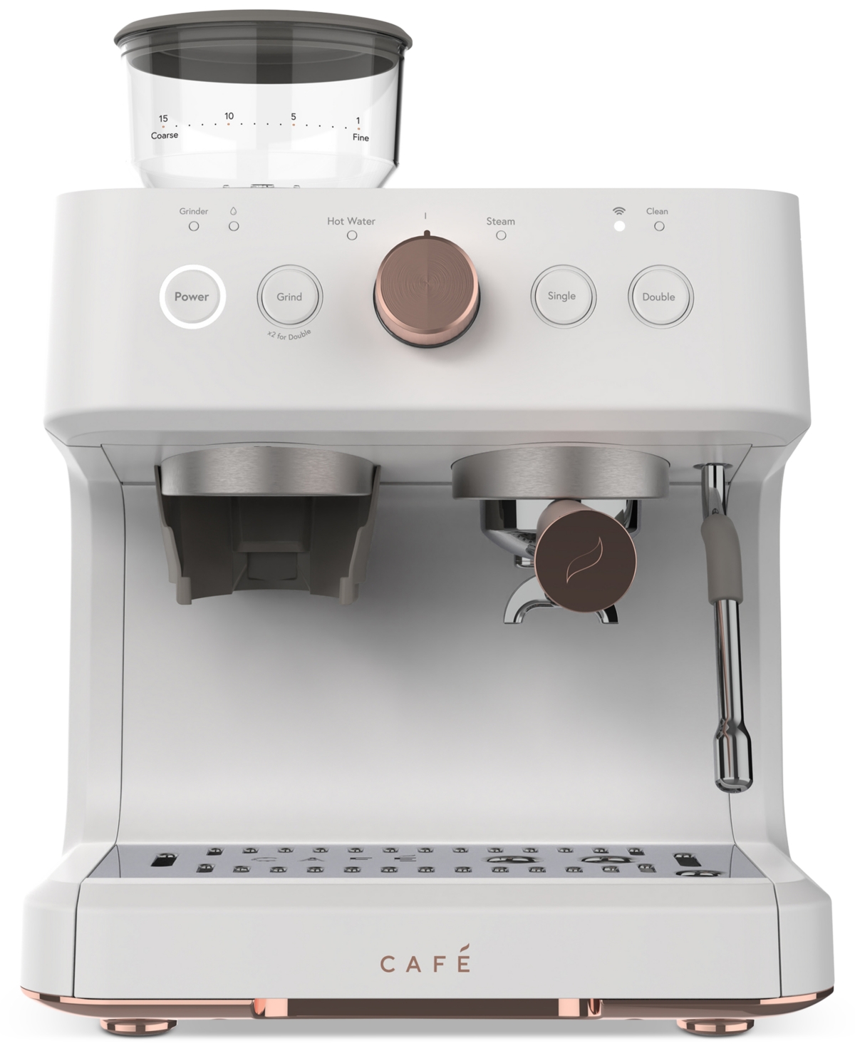 Cafe Bellissimo Semi-automatic Espresso Machine & Frother In Matte White