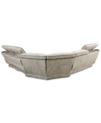 Sebaston 5-Pc. Fabric Sectional with 2 Power Motion Recliners, Created for Macy's