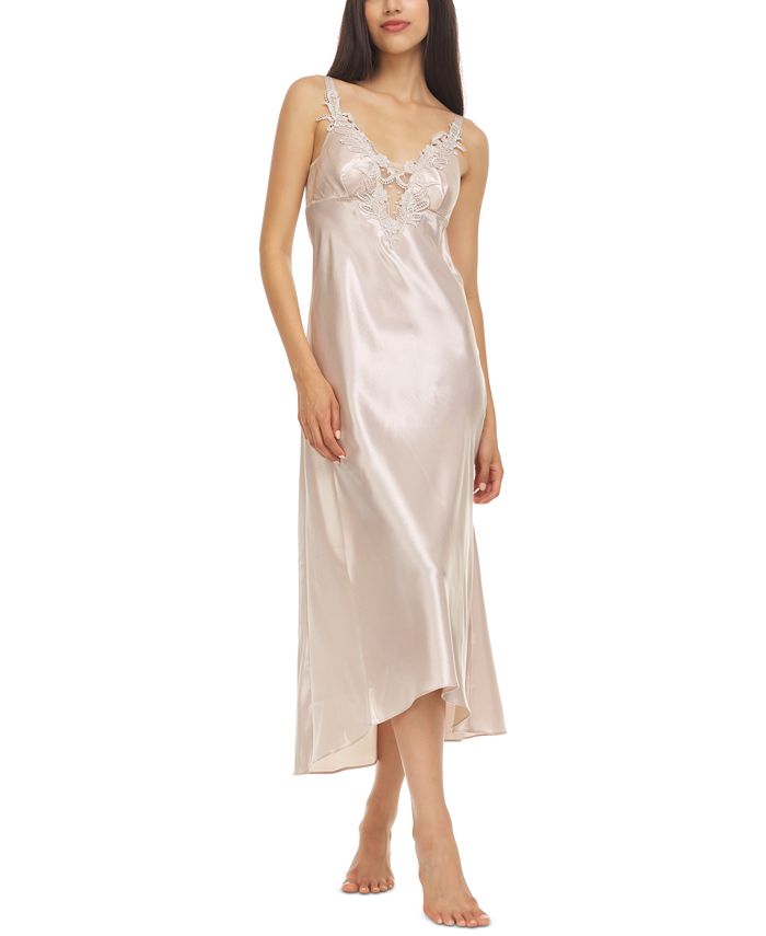 flora by flora nikrooz stella satin venise trim robe