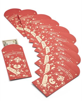 Holiday Lane - Lunar New Year Red Packet Gift Envelopes, Set of 10