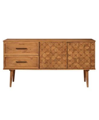 58" Solid Wood 2-Drawer Prism Sideboard