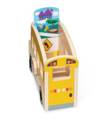 Melissa and Doug Blues Clues You Pull-Back School Bus Play Set, 9 Piece
