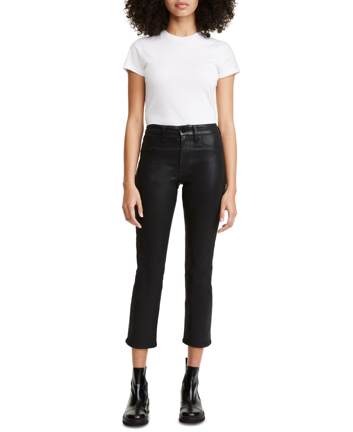 JEN7 by 7 For All Mankind Coated Straight-Fit Ankle Jeans