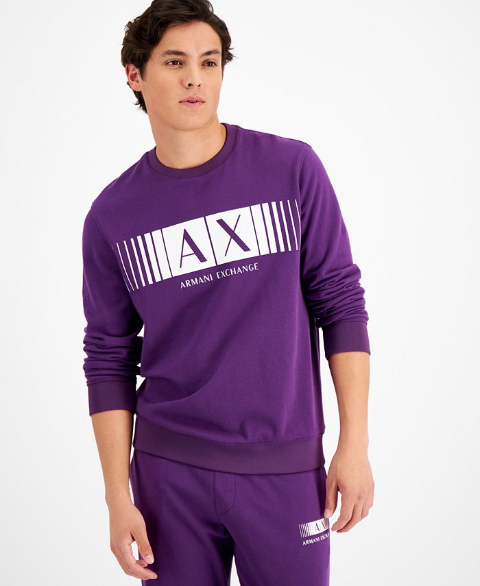 A|X Armani Exchange Men's Logo Sweatshirt, Created for Macy's & Reviews -  Hoodies & Sweatshirts - Men - Macy's