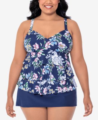 Swim Solutions Plus Size Swim Skirt, Created for Macy's & Reviews ...