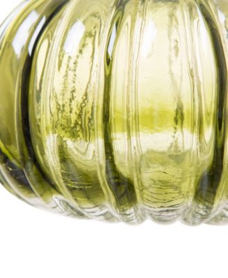 Glitzhome Crackle Short Pumpkin, Set of 2