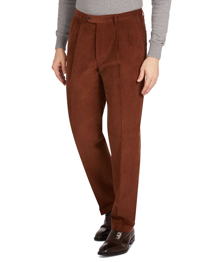 Lauren Ralph Lauren Men's Classic/Regular Fit Corduroy Double Reverse Pleated Dress Pants
