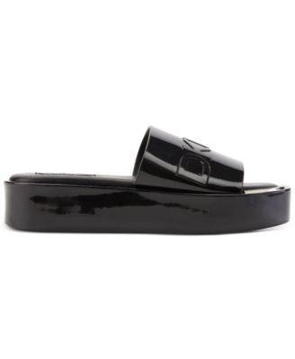 dkny women's laren platform slide sandals