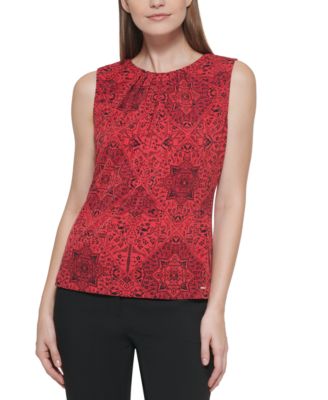 macy's calvin klein petite tops