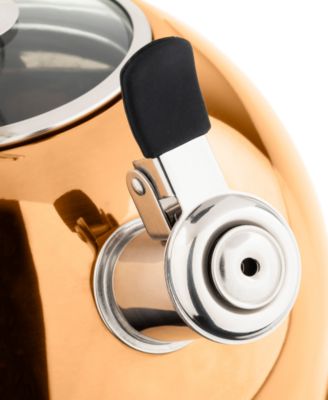 Stainless Steel 2.6-Qt. Copper Tea Kettle with Copper Handle
