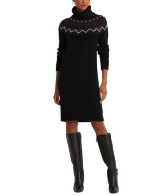 ralph lauren turtleneck sweater dress