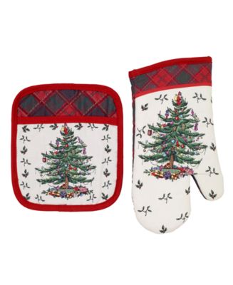 Ochterlony Tartan Crest Oven Mitt And Pot Holder (2 Oven Mitts + 1 Pot Holder) main image 0