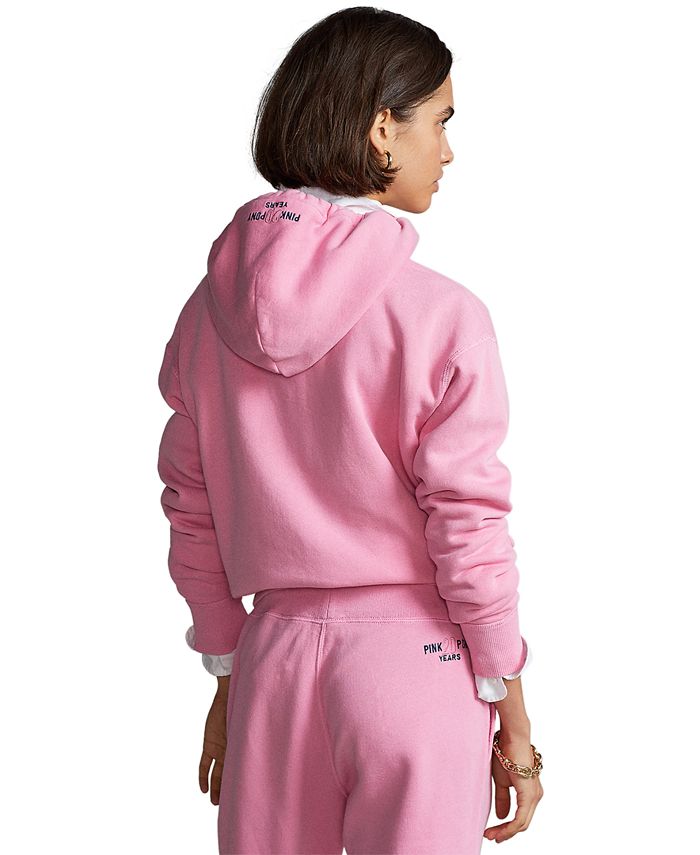 Pink ralph lauren hoodie mens clearance