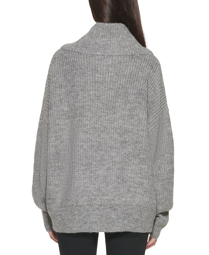 Calvin Klein Jeans Oversized Turtleneck Sweater - Macy's