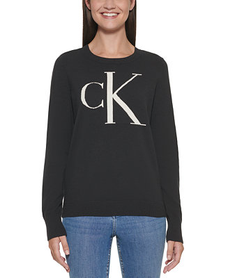 Calvin Klein Jeans Monogram Logo Sweater - Macy's