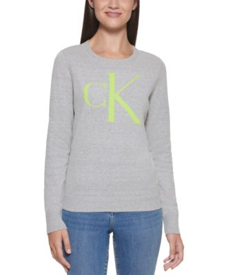 calvin klein grey sweater women's